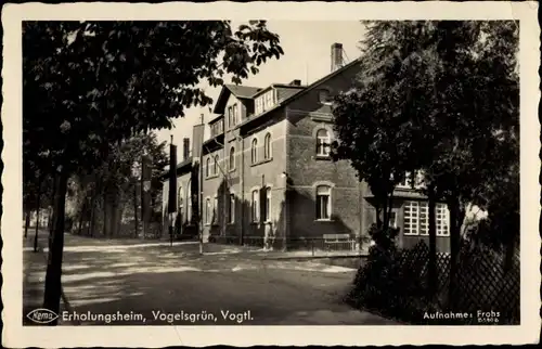 Ak Vogelsgrün Auerbach im Vogtland, Seitenblick auf das Erholungsheim
