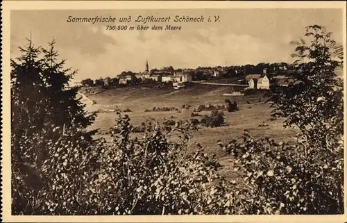 Ak Schöneck im Vogtland Sachsen, Blick auf Ortschaft und Umgebung