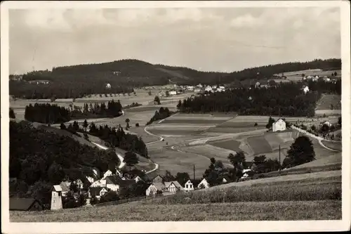 Ak Vogelsgrün Auerbach im Vogtland, Panorama vom Ort