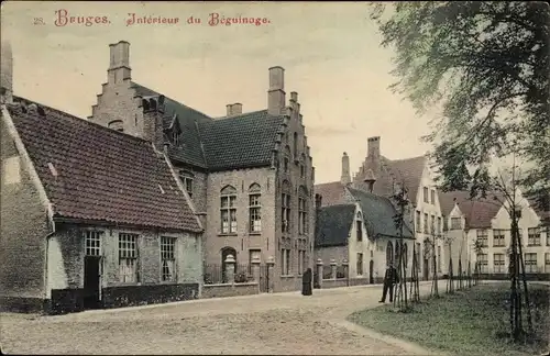 Ak Bruges Brügge Flandern Westflandern, Intererieur du Beguinage