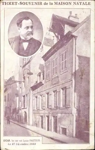 Ak Dole Hérault, Blick auf das Geburtshaus von Louis Pasteur