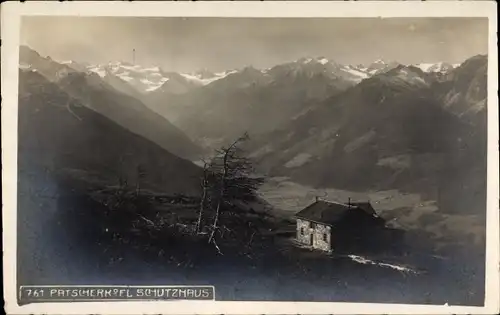 Ak Tirol Österreich, Blick zum Patscherkofelschutzhaus, Gebirgspanorama