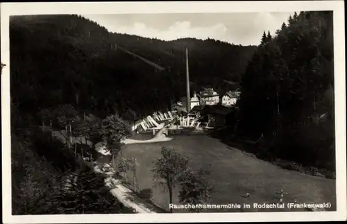 Ak Rauschenhammermühle Schwarzenbach am Wald Oberfranken, Blick ins Rodachtal