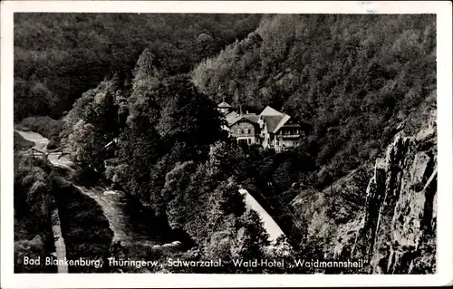 Ak Bad Blankenburg im Kreis Saalfeld Rudolstadt, Blick auf Waldhotel Waldmannsheil