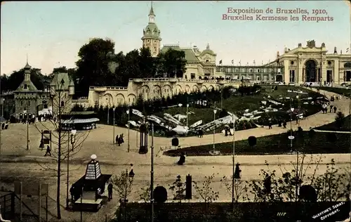 Ak Kermesse Bruxelles Brüssel, Exposition 1910, Weltausstellung, Remparts