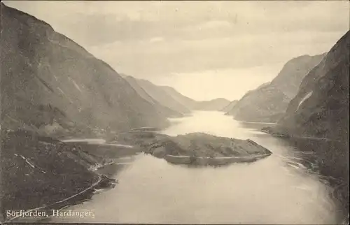 Ak Hardanger Norwegen, Sörfjorden, Landschaftsansicht, Fjord, Berge