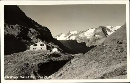 Ak Tirol Österreich, Blick zur Franz Senn Hütte im Stubaital