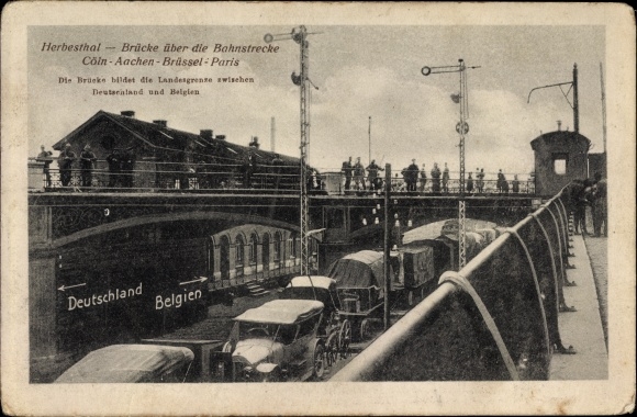 Ak Herbesthal Lontzen Wallonien Lüttich, Bahnstrecke Köln