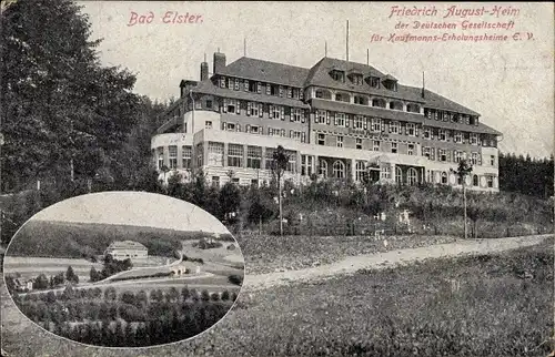 Ak Bad Elster im Vogtland, Blick zum Friedrich August Heim