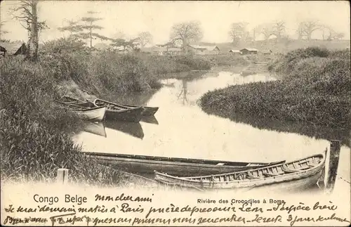 Ak Boma Demokratische Republik Kongo Zaire, Rivière des Crocodiles