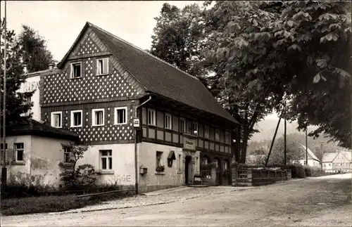 Ak Jonsdorf in Sachsen, Fremdenhof Zum Lindengarten, Fachwerkhaus