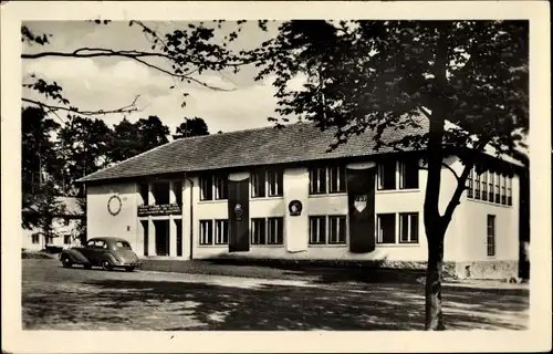 Ak Altenhof Schorfheide am Werbellinsee, Pionierrepublik Wilhelm Pieck, Eingang, FDJ Fahne