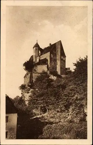 Ak Hohnstein in der Sächsischen Schweiz, Partie an der Jugendburg, Jugendherberge