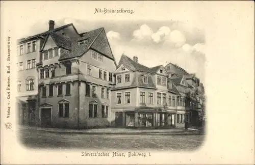 Ak Braunschweig in Niedersachsen, Sievers'sches Haus, Bohlweg 1