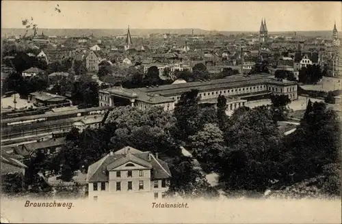 Ak Braunschweig in Niedersachsen, Totalansicht der Stadt