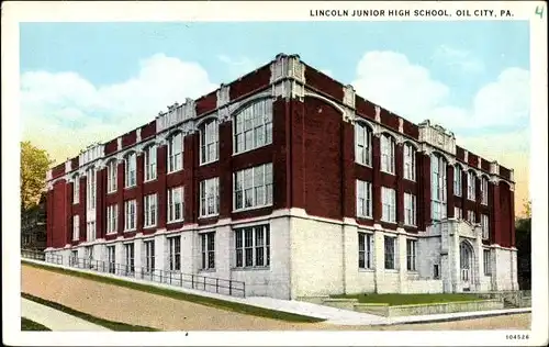Ak Oil City Pennsylvania USA, Lincoln Junior High School