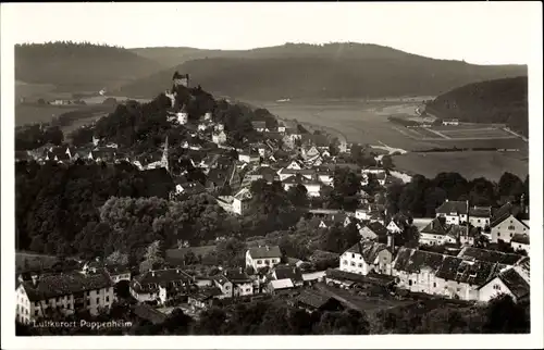 Ak Pappenheim in Bayern, Blick auf den Ort mit Umgebung, Fliegeraufnahme