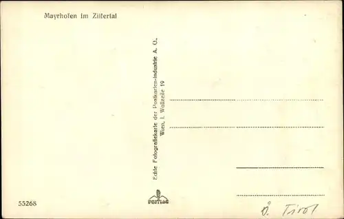 Ak Mayrhofen in Tirol, Blick auf den Ort mit Umgebung, Zillertal