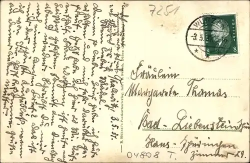 Ak Thallwitz in Sachsen, Schloss, Blick über die Lossa, Gasthaus zum Reußischen Hof, Inh. T. Döche