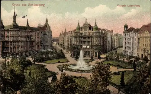 Ak Berlin Schöneberg, Blick auf den Viktoria Luise Platz