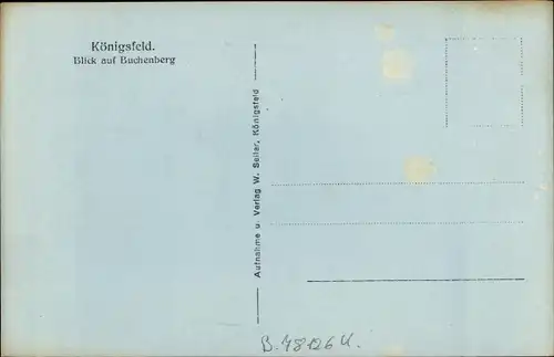 Ak Königsfeld im Schwarzwald Baar Kreis, Blick auf Buchenberg