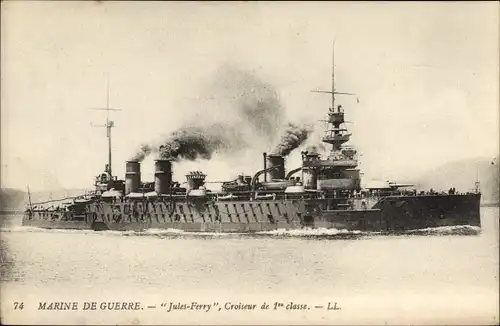 Ak Französisches Kriegsschiff, Le Léon Gabetta, Cuirassé, Marine Militaire Francaise