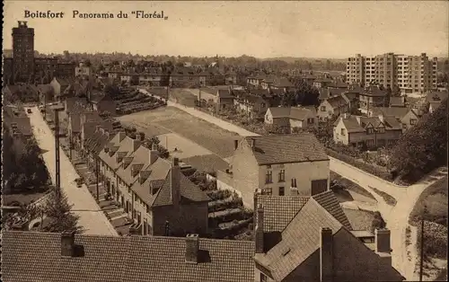 Ak Watermael Boitsfort Brüssel, Panorama du Floréal, Vogelschau auf den Ort