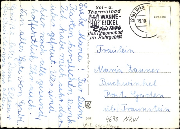 Ak Wanne Eickel Herne Sol Und Thermalbad Sankt Josephs Kirche