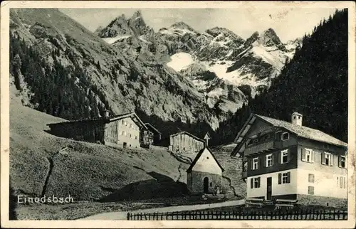 Ak Einödsbach Oberstdorf im Oberallgäu, Blick auf den Weiler, Kapelle, Häuser