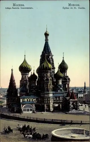 Ak Moskau Russland, Église de St. Basile, St. Balisius Kathedrale