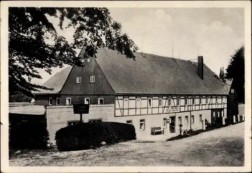 Ak Bärenfels Altenberg im Erzgebirge, Partie am Gasthof Bärenfels, Inh. Fritz Köbe