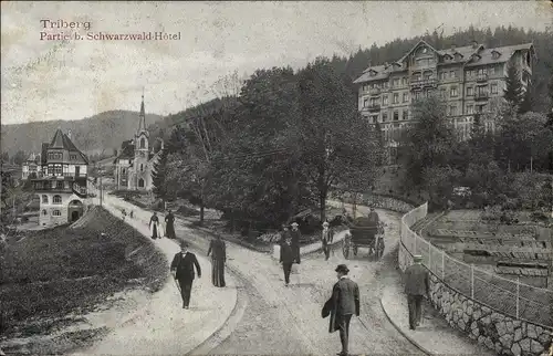 Ak Triberg im Schwarzwald, Partie beim Schwarzwald Hotel