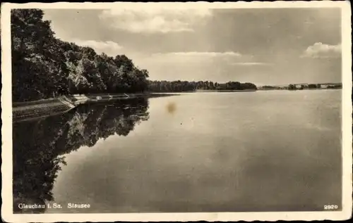 Ak Glauchau an der Zwickauer Mulde in Sachsen, Partie am Stausee