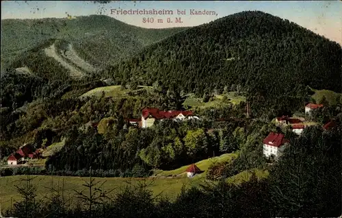 Ak Malsburg Marzell in Baden Württemberg, Friedrichsheim bei Kandern, Berge, Ort, Wald