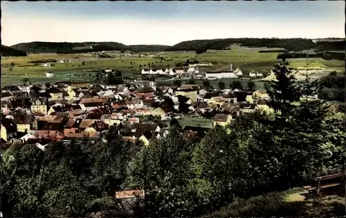 Ak Treuchtlingen im Altmühltal Mittelfranken, Blick auf den Ort mit Umgebung vom Perlachberg aus