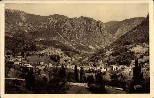 Ak Andorra, Les Escaldes, Totalansicht, Siedlung im Tal