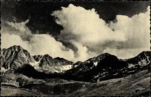 Ak Andorra, Nuvolada als Pessons, Gebirge, Wolken, Landschaft