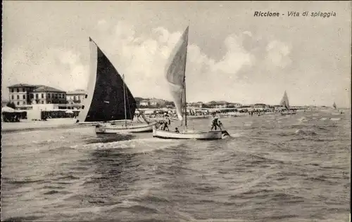 Ak Riccione Emilia Romagna, Vita di spiaggia, Segelboote