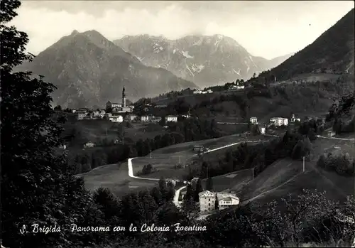 Ak Santa Brigida Lombardia, Panorama con la Colonia Faentina, Stadtpanorama, Berge