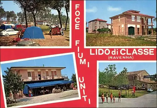 Ak Ravenna Emilia Romagna, Foce Fiumu Unti, Lido di Classe, Camping