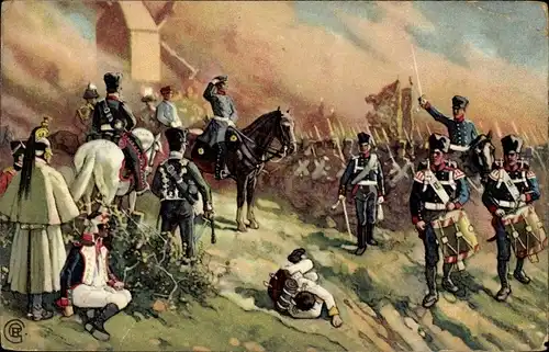 Künstler Ak Aus dem Befreiungskriege 1813/15, General Bülow bei Dennewitz, Junicosan