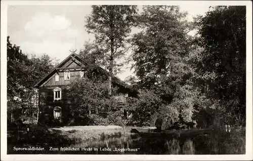 Ak Lehde Lübbenau im Spreewald, Zum fröhlichen Hecht, Logierhaus