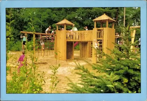 Ak Prebelow in Brandenburg, Partie auf dem Abenteuerspielplatz, Kinderland