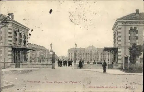 Ak Toulouse Haute Garonne, Caserne Pérignon, 83e d'Infanterie, Kaserne