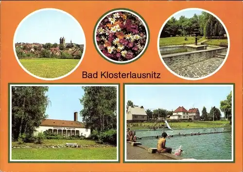 Ak Bad Klosterlausnitz in Thüringen, Übersicht, Kurpark, Sanatorium Dr. Friedrich Wolf, Freibad