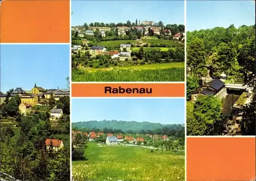 Ak Rabenau im Erzgebirge, Blick auf den Ort mit Umgebung, Mühle