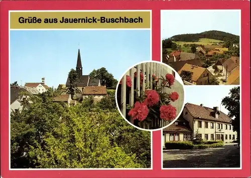 Ak Jauernick Buschbach Markersdorf, Teilansicht vom Ort, Kreuzbergbaude