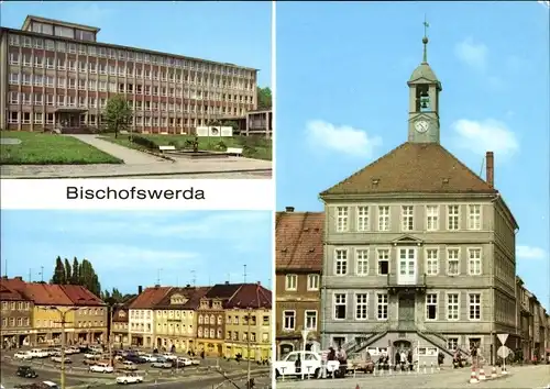 Ak Bischofswerda im Kreis Bautzen, Rat des Kreises, Markt, Rathaus