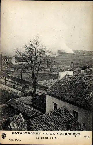 Ak Courneuve Seine Saint Denis, Catastrophe le 15 Marx 1918, Explosion, Usine de grenades