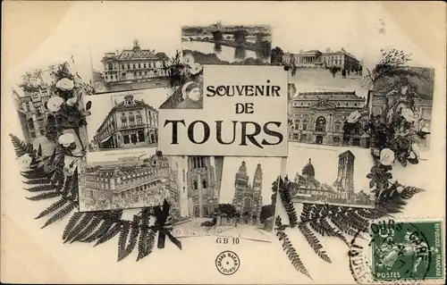 Ak Tours Indre et Loire, Rathaus, Kirche, Stadtansichten, Gebäude